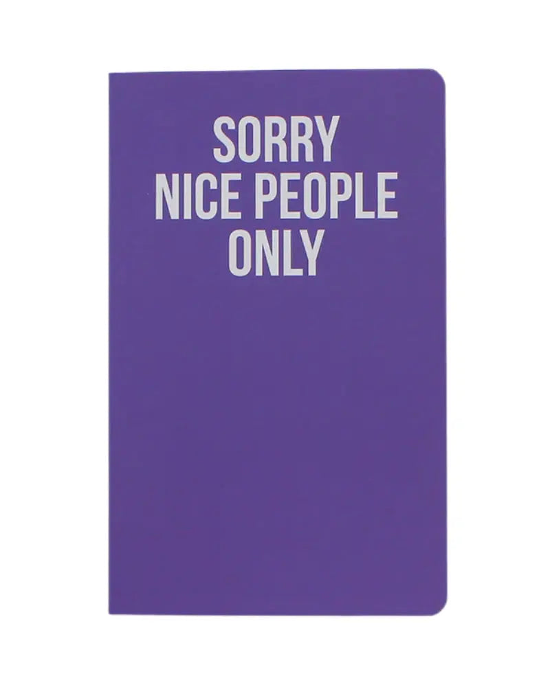 WeAct Company Sorry Nice People Only A5 Lined Notebook - Purple