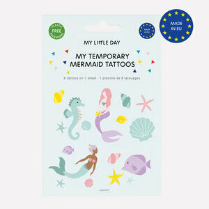 My Little Day 1 Sheet Of 8 Mermaid Tattoos