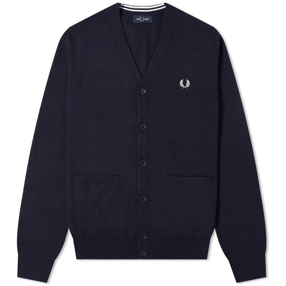 Fred Perry Authentic Merino Cardigan Navy