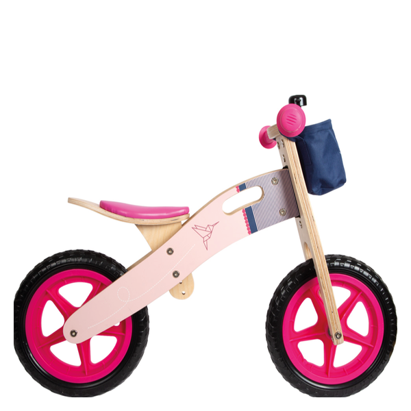 - Pink Wooden Balance Bike