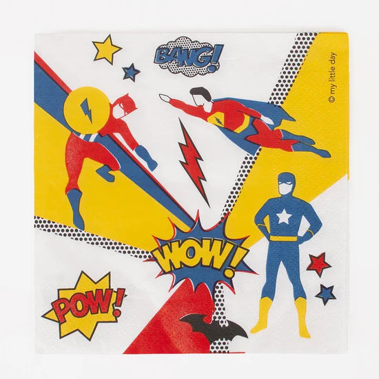 My Little Day 20 Napkins - Super Heroes