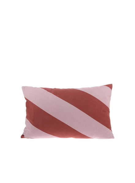 HK Living Twill Weave Striped Red Cushion