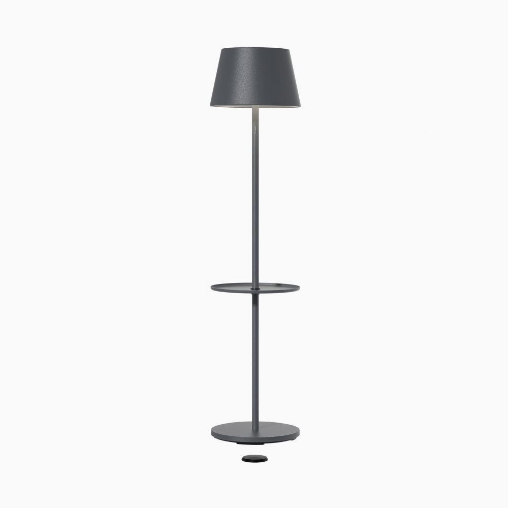 Garcon Floor Lamp with Table Rechargeable Outdoor Light - Anthracite