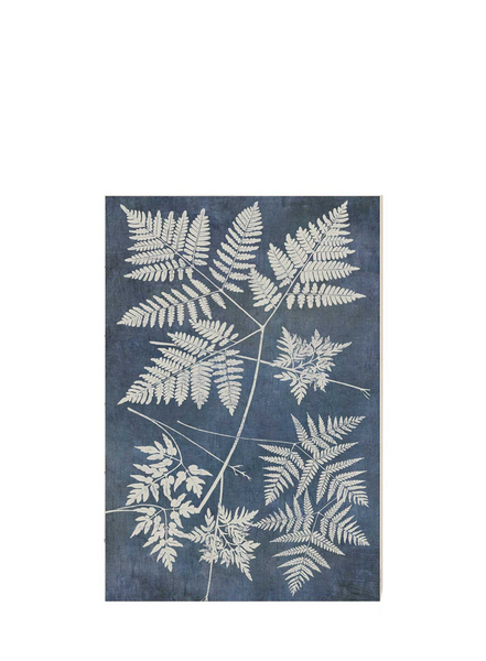 Weathered Navy Botanical Fern Print