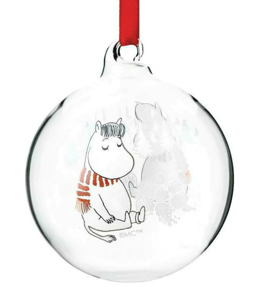 Muurla Moomin Snorkmaiden Christmas Glass Bauble Ø 7 cm