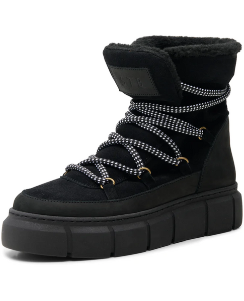 Tove Snow Black Leather Boots