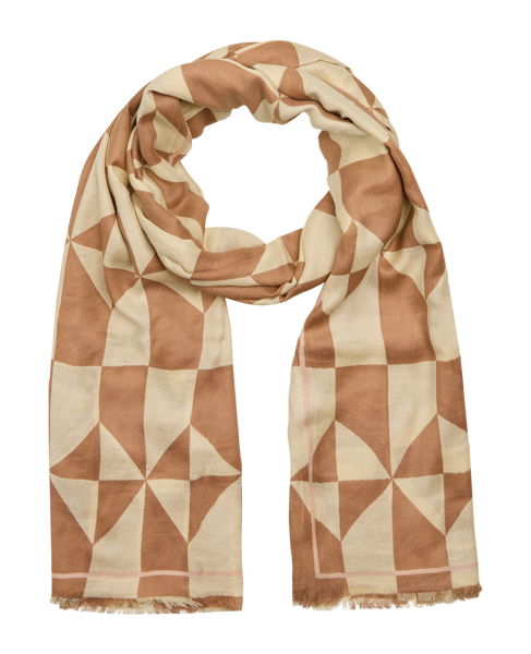 Toniaum Print Rose White Scarf