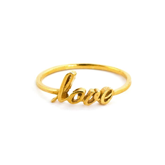 Alex Monroe Handwritten 'Love' Ring