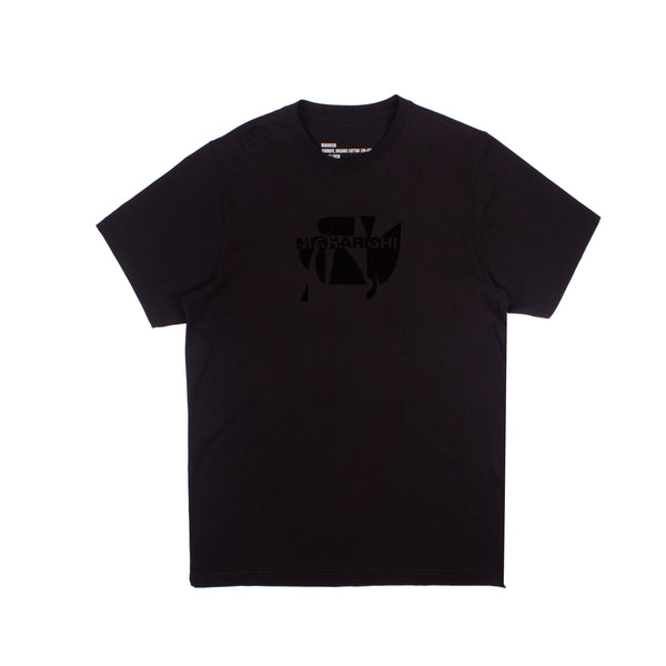 Flock Print T-shirt - Black