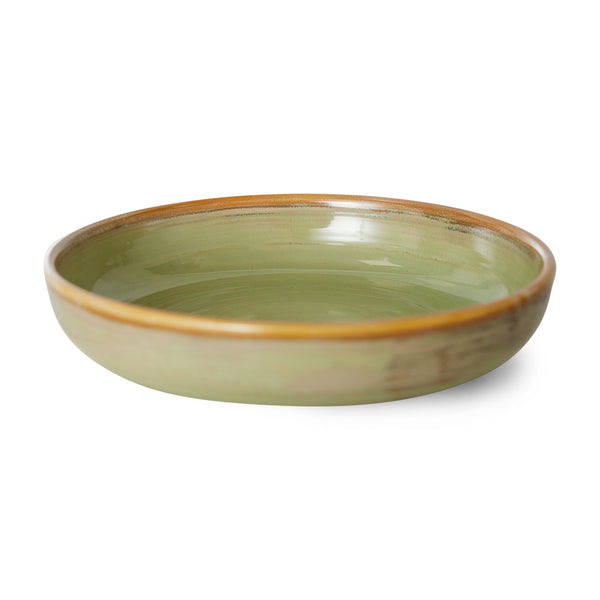 HK Living | Chef Ceramics: Deep Plate Large - Moss Green