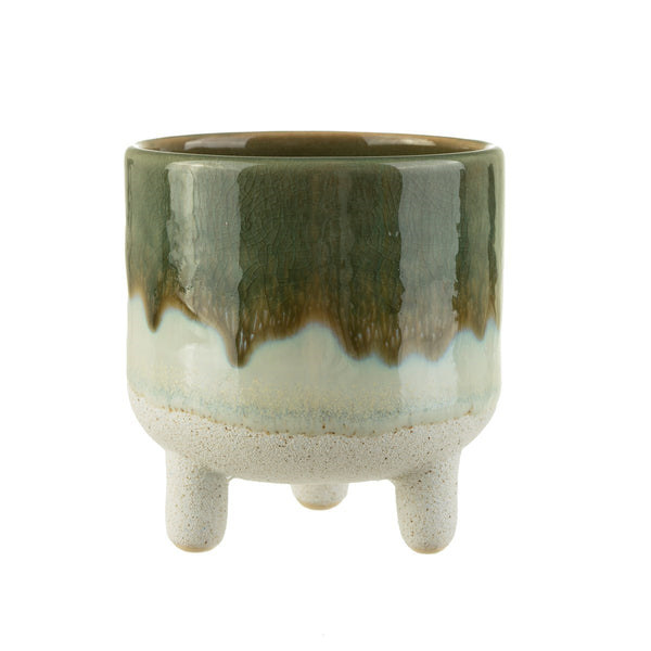 | Mojave Glazed Planter | Green