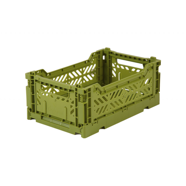 - Small Folding Storage Crate: Olive