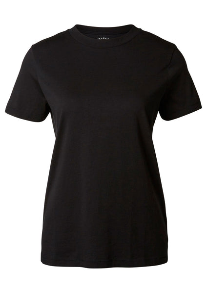 Selected Femme Black Round Neck T-shirt
