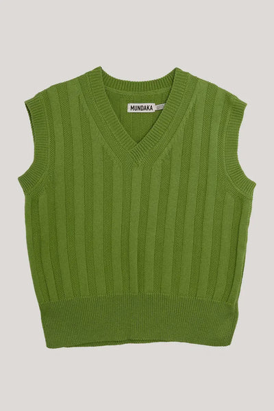 V-neck Vest Green