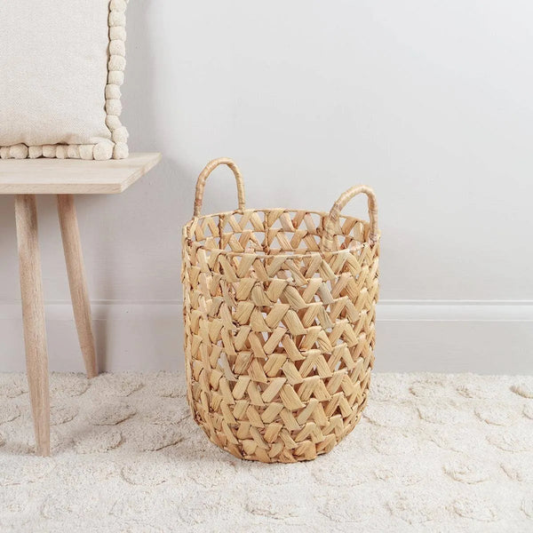 Chickidee Water Hyacinth Basket With Handles - Small