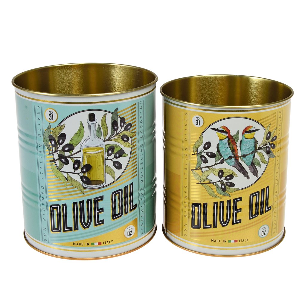 Rex London Olive Oil Storage Tins Set of 2