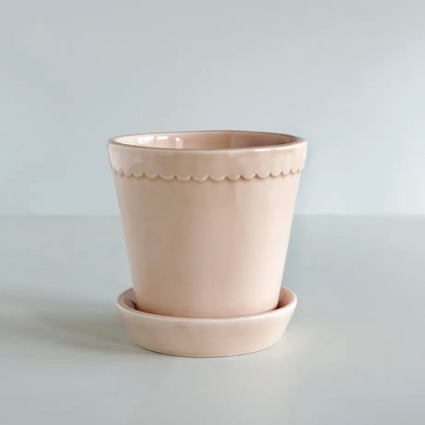 Bergs Helena Glazed Pink Plant Pot