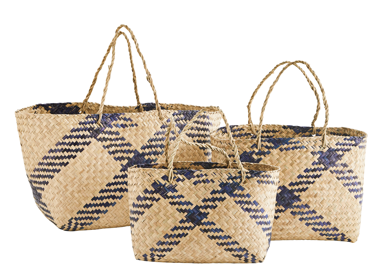 Madam Stoltz Set of 3 Seagrass Bags 