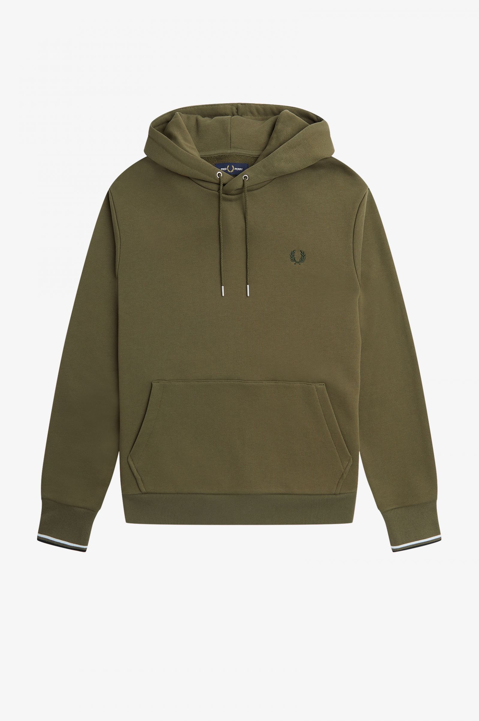 Tipped Hooded Sweatshirt - Uniform Green