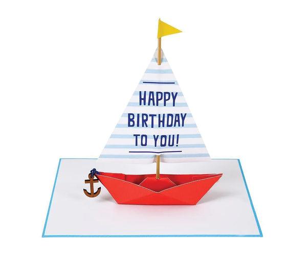 Meri Meri Sailing Boat Stand-up Birthday Card