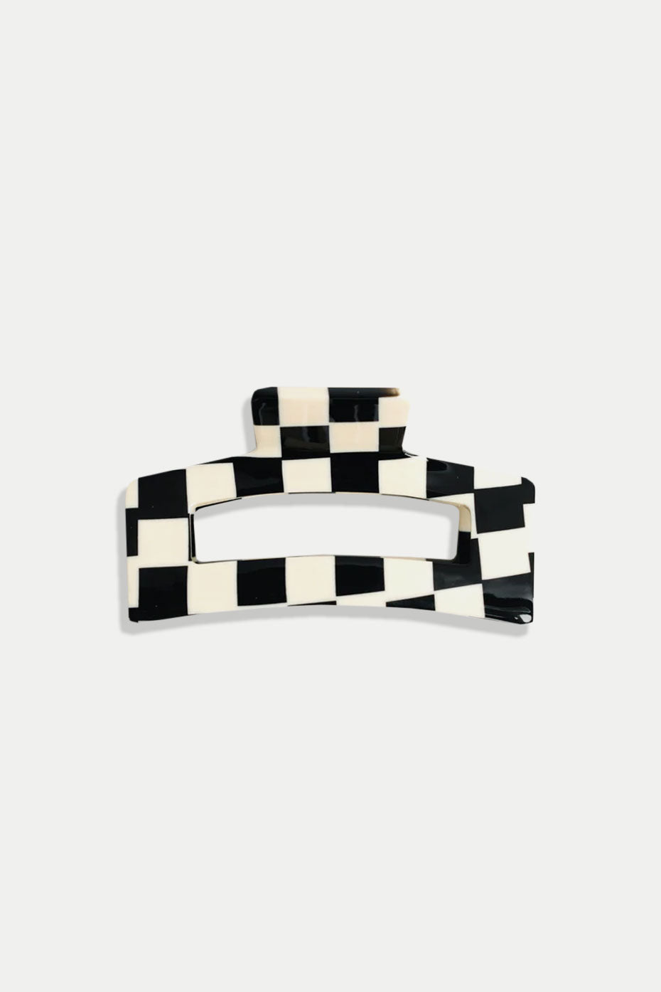 Black And White Checkered Hair Claw