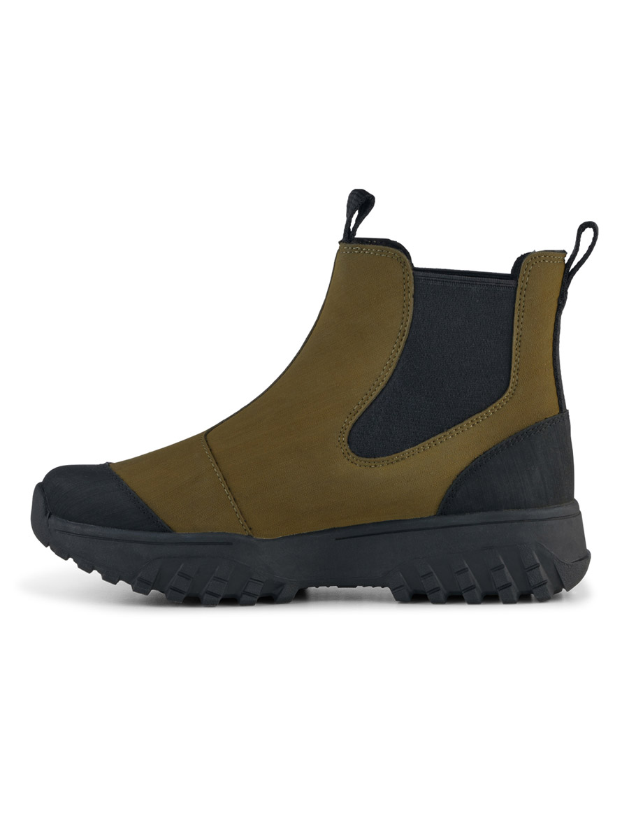 Dark Olive and Black Magda Rubber Track Boots