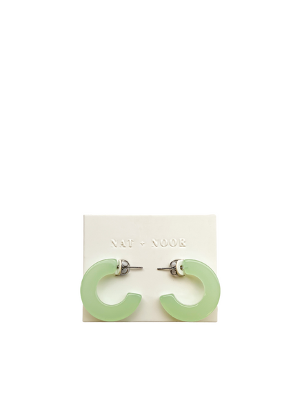 Ray Hoops Earring In Jade