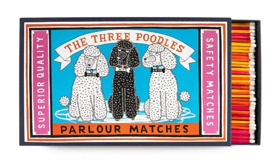 The Three Poodles Giant Safety Matches Box