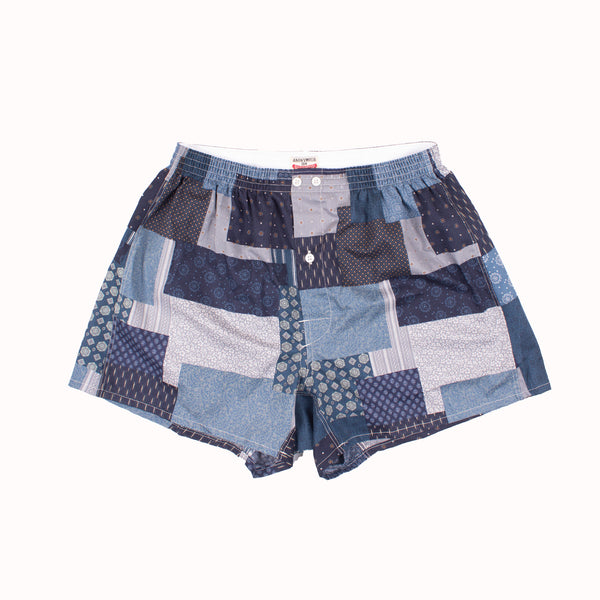 oro Patchwork Boxers - Blue