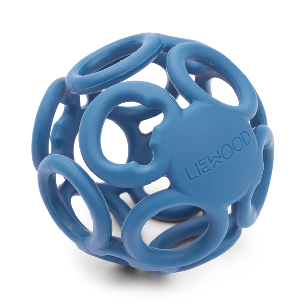 : Jasmin Teether Ball 1-pack - Riverside Blue