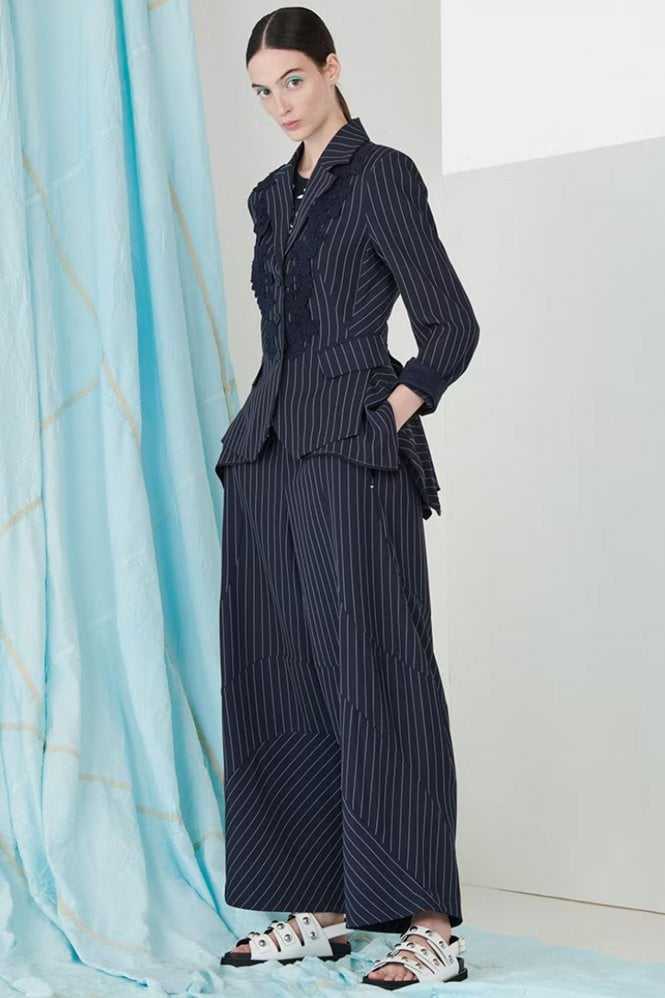 Dazzle Jacket In Navy Pinstripe