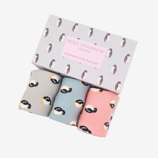 Little Penguins Socks Box - 3 Pairs