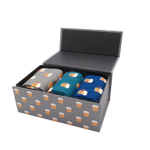 Mr Heron Beer Socks Box - 3 Pairs