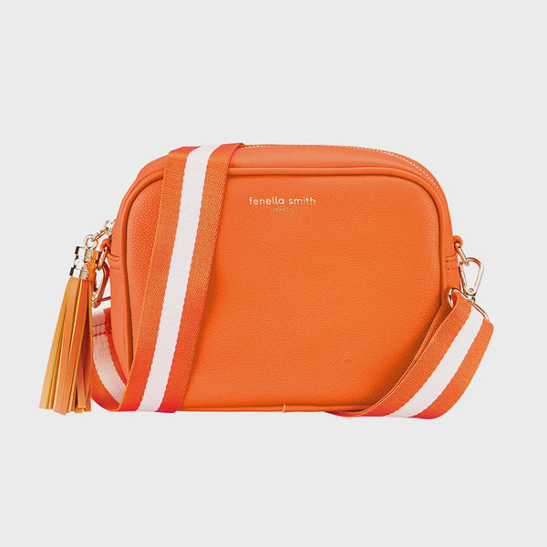 Vegan Leather Lulu Crossbody Bag - Orange