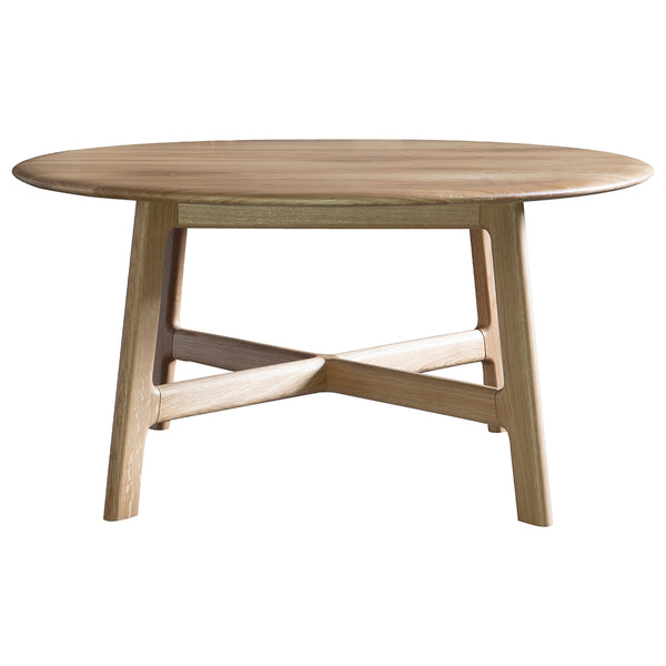 Distinctly Living Valencia Round Coffee Table In Oak