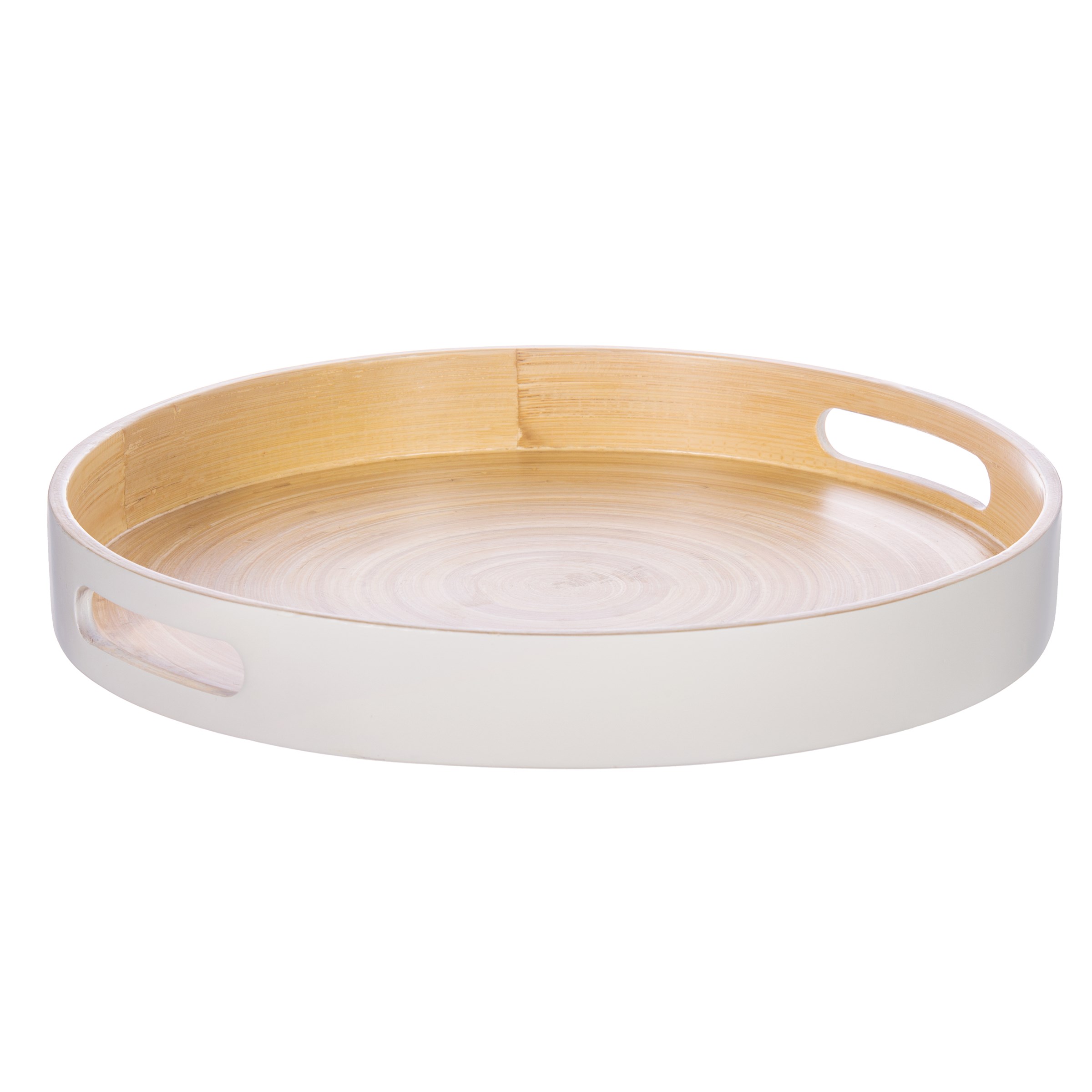 Sass & Belle  Grey Round Bamboo Tray