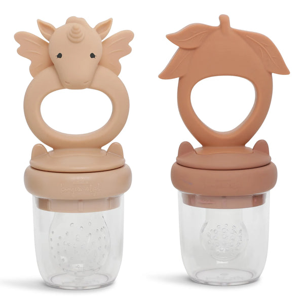 : Silicone Fruit Feeding Pacifier Unicorn - Rose Sand/brown Clay