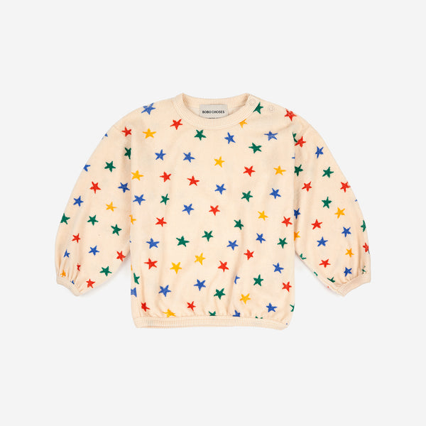 Multicolour Stars Terry Baby Sweatshirt