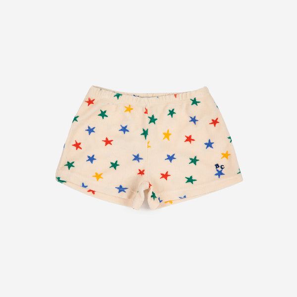 Multicolour Stars Terry Baby Shorts