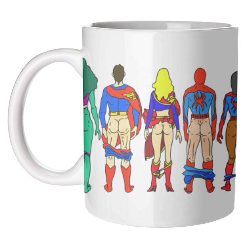 Art Wow Superhero Power Couple Ceramic Mug