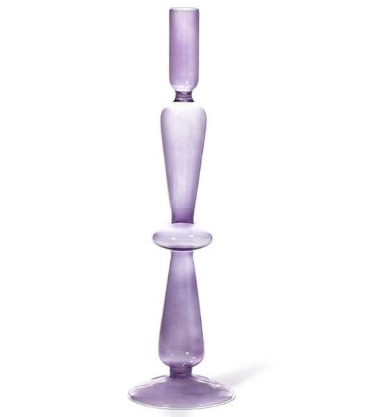 Maegen Lilac Glass Candle Holder