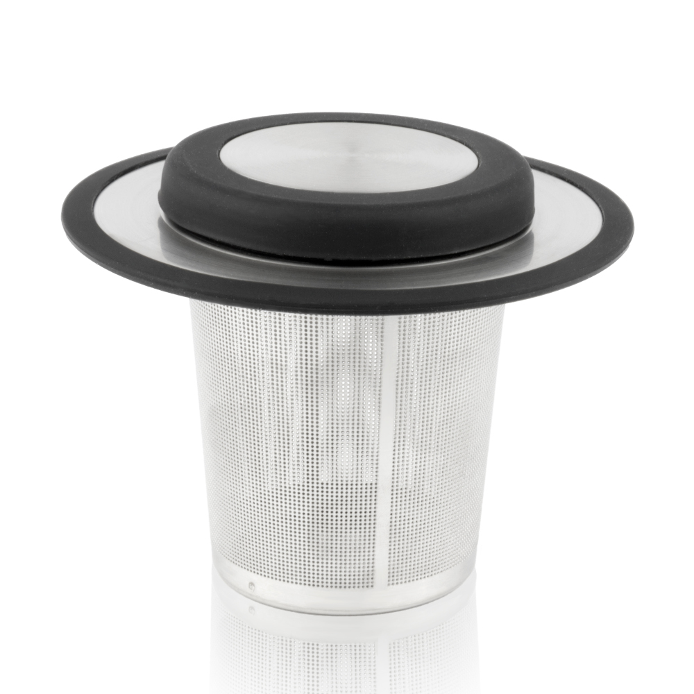 Bredemeijer Holland Tea Filter With Fine Mesh In Stainless Steel With Lid & Coaster Size Large