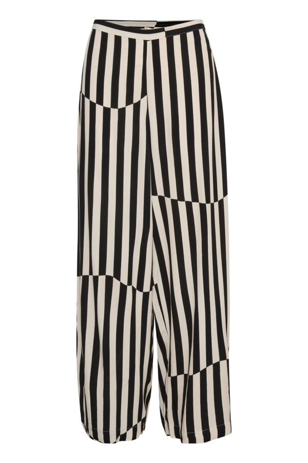 Soaked in Luxury  Black and White Stripe Camia Trousers