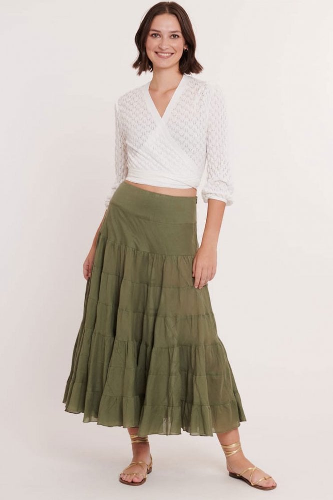 Flamenco Skirt In Khaki