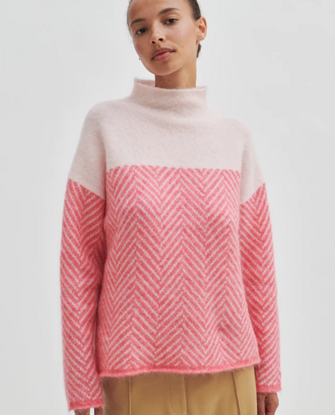 Herrin Camellia Rose T-neck Knit