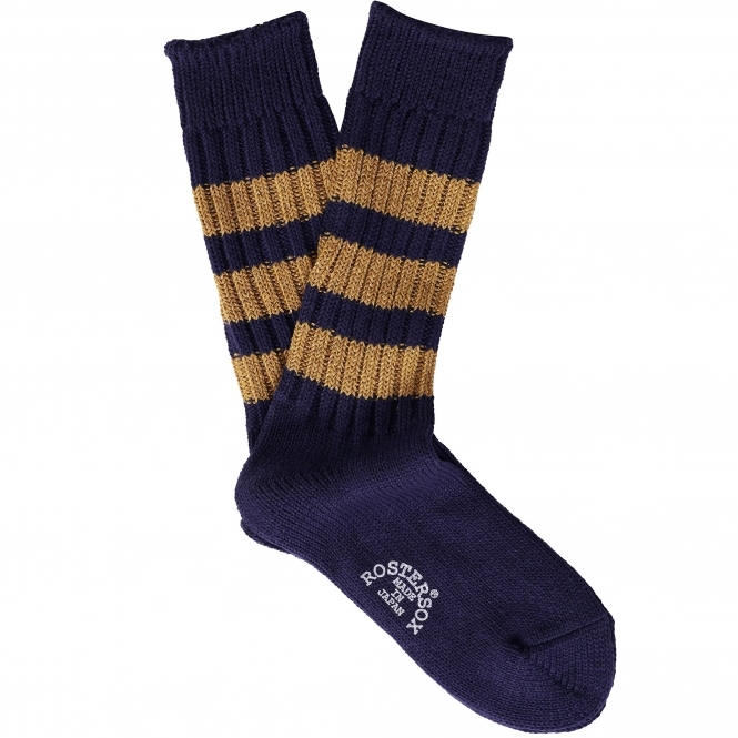 Boston Stripe Sock - Navy / Gold