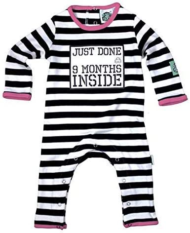 Lazy Baby Babygrow 0-6 Months - Pink Trimmed