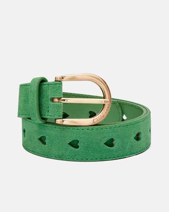 Cut It Out Heart Belt Acapulco Green