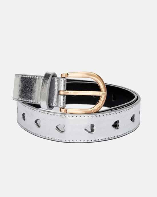 Cut It Out Heart Belt Silver