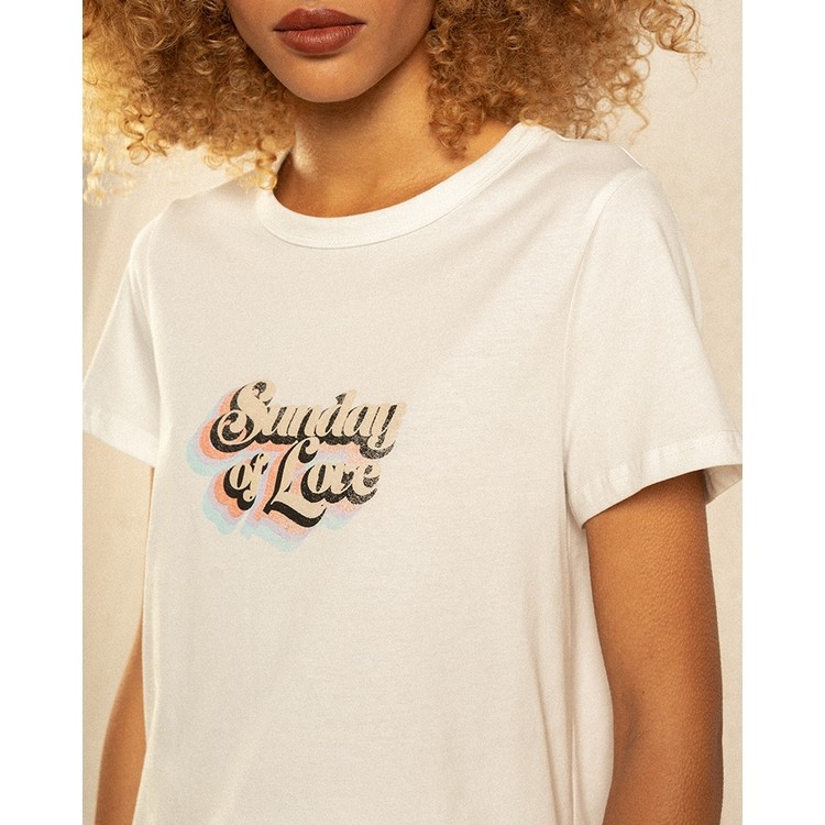 Grace & Mila Grace Et Mila - T-shirt Blanc 'sunday Of Love'